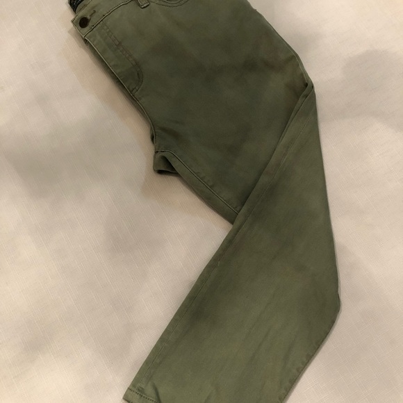 Ralph Lauren cropped jeans, size 14, excellent condition. Army green color.